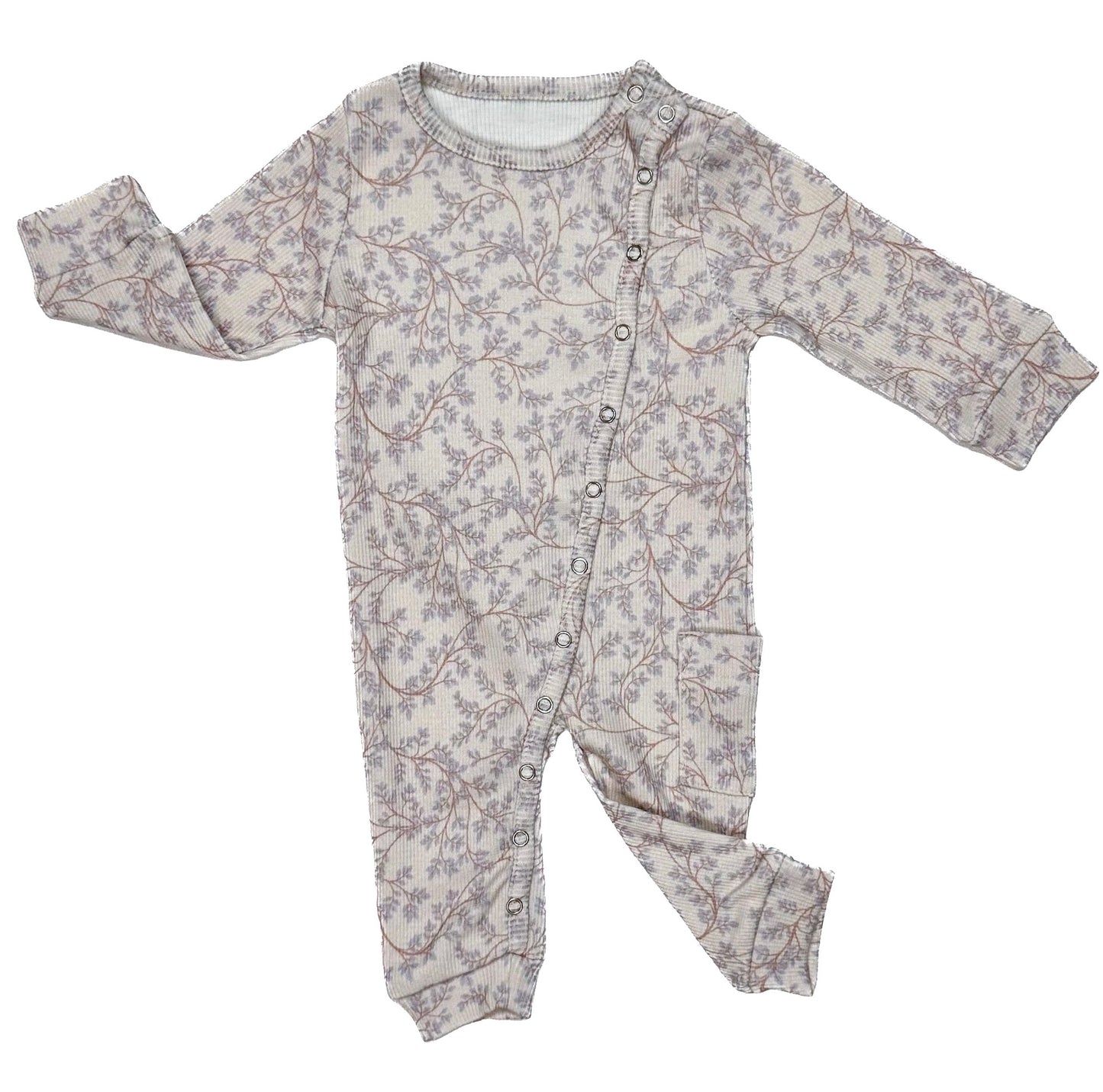 Chintz Leaves baby onesie