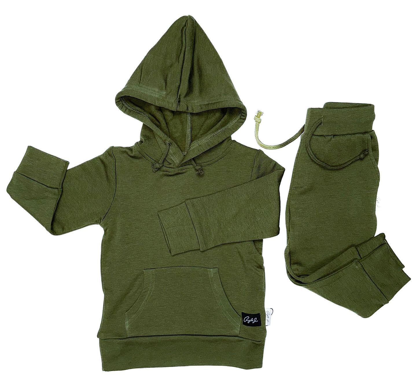 Hunter Green Bamboo Hoodie + Sweatpants Set